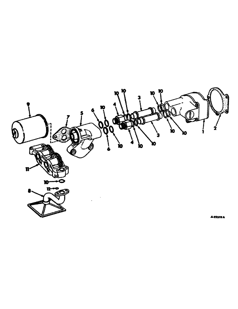 Схема запчастей Case IH D-239 - (D-40) - ENGINE OIL PUMP, FILTER AND RELATED PARTS, 544, 664 AND 2544 TRACTORS 