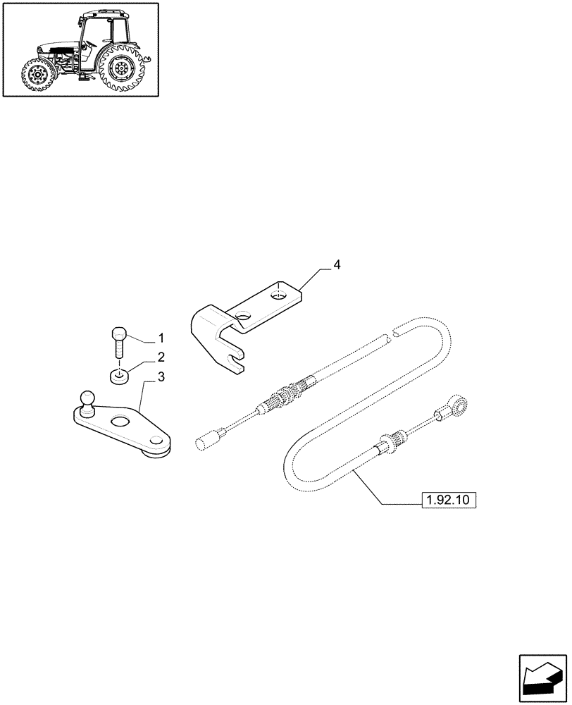 Схема запчастей Case IH JX1095C - (1.10.0) - THROTTLE CONTROL LINKAGE (02) - ENGINE EQUIPMENT