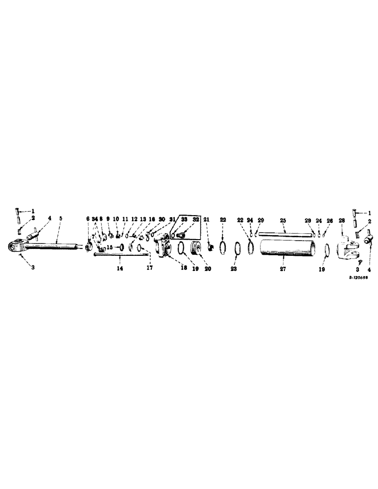 Схема запчастей Case IH 200 - (J-4) - HYDRAULIC CYLINDER 2-1/2 X 8, FOR TRACTORS WITH 7/8-14 STRAIGHT THREAD HYDRAULIC OUTLETS - 200 BLADE 