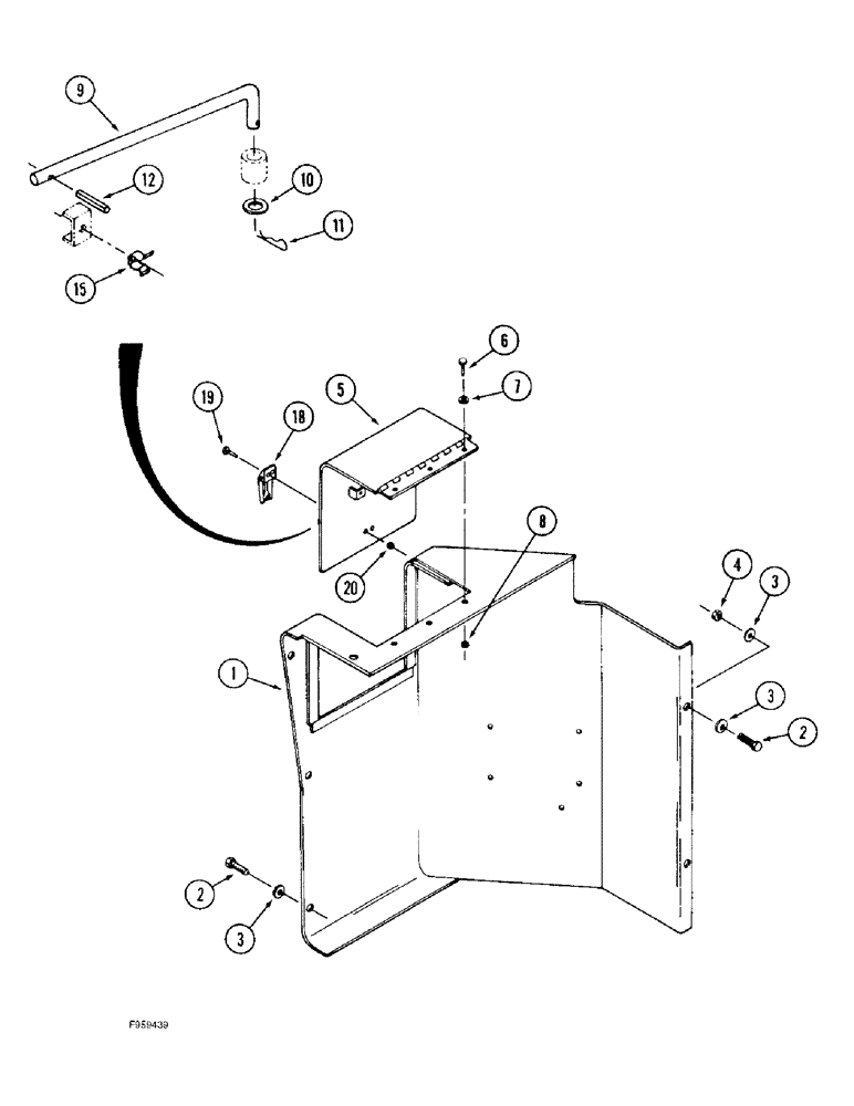 Схема запчастей Case IH 9310 - (9-024) - HYDRAULIC OIL TANK COVER (09) - CHASSIS/ATTACHMENTS