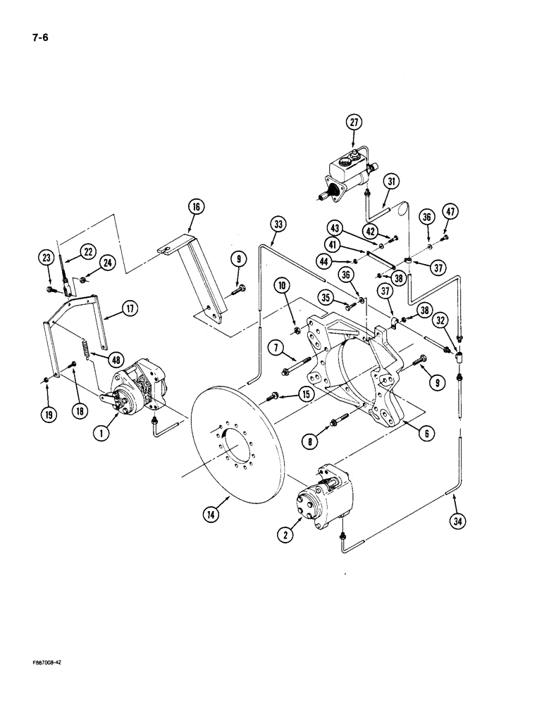 Схема запчастей Case IH 9180 - (7-06) - BRAKE SYSTEM (07) - BRAKES