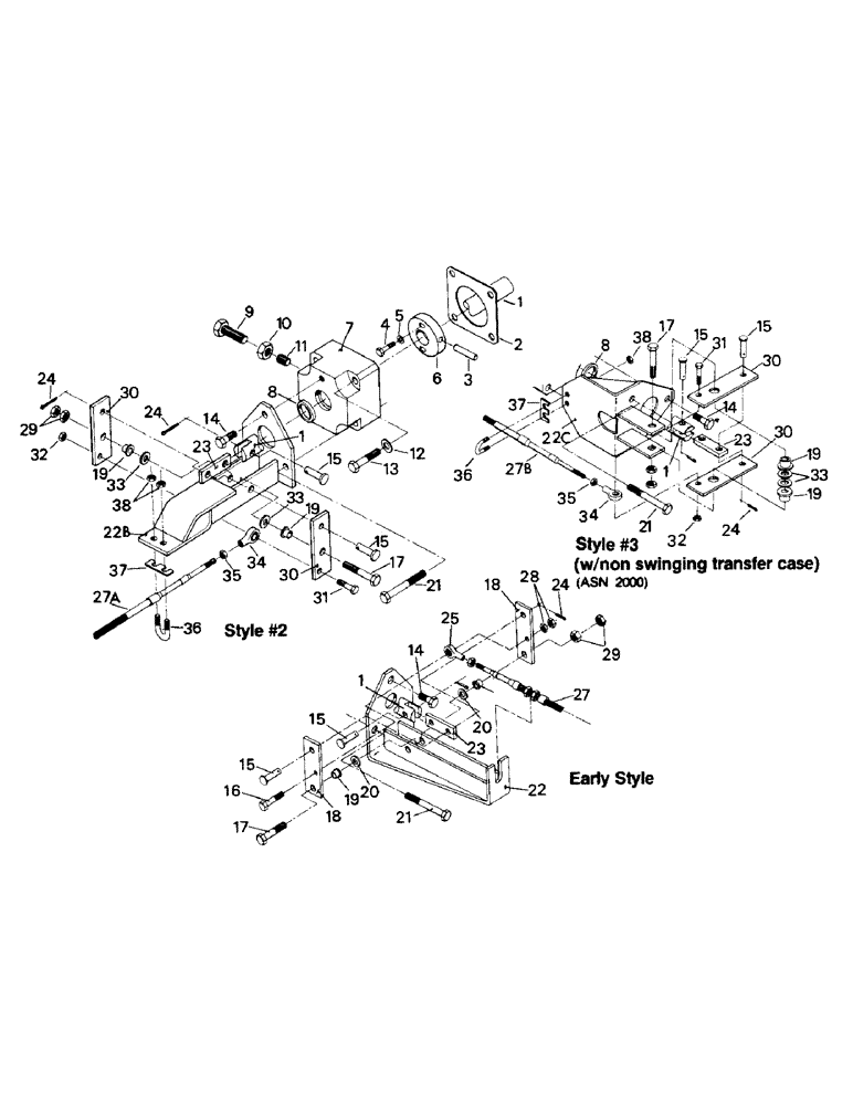 Схема запчастей Case IH ST270 - (04-42) - TWO SPEED TRANSFER CASE SHIFTERS (04) - Drive Train