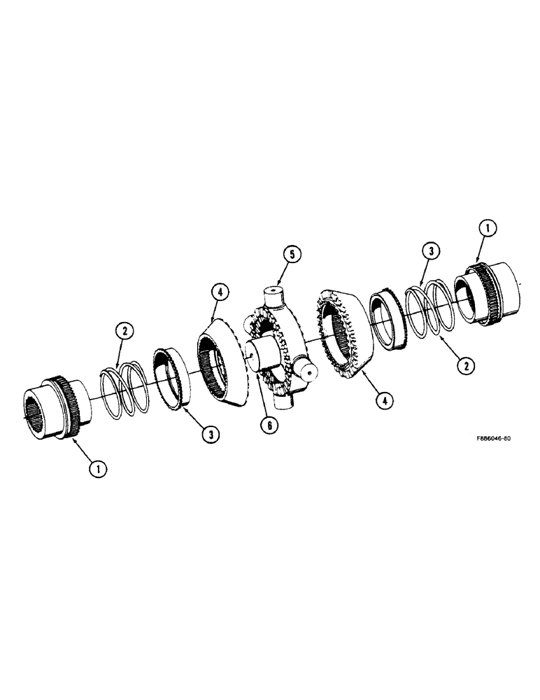 Схема запчастей Case IH STEIGER - (6-82) - AXLE ASSEMBLY, NO-SPIN ASSEMBLY, K598.70 AXLE (06) - POWER TRAIN