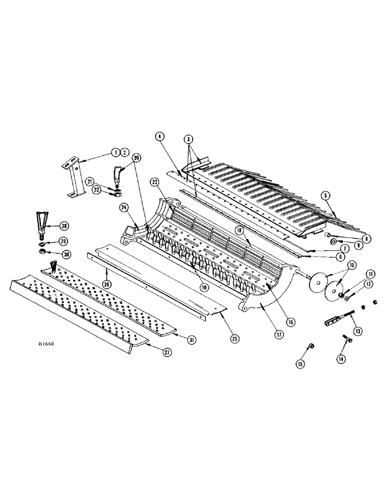 Схема запчастей Case IH 460 - (048) - SPIKE TOOTH CONCAVE, CLOVER CONCAVE (66) - THRESHING