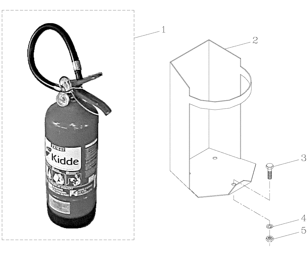 Схема запчастей Case IH 7000 - (A11.16[01]) - Fire Extinguisher (88) - ACCESSORIES