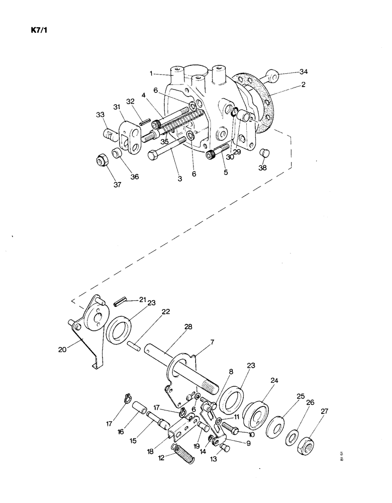 Схема запчастей Case IH 1190 - (K-07) - CONTROL HOUSING (07) - HYDRAULICS