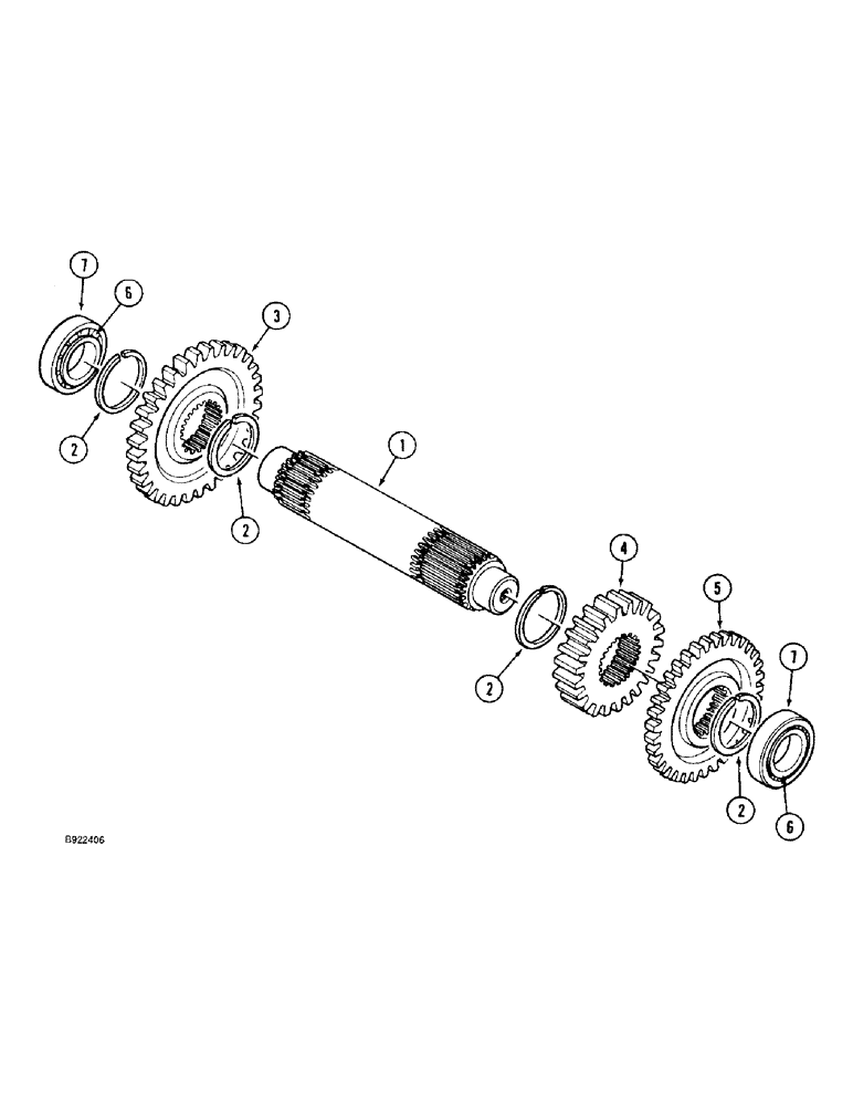 Схема запчастей Case IH 9310 - (6-014) - TRANSMISSION ASSEMBLY, COMPOUND SHAFT (06) - POWER TRAIN