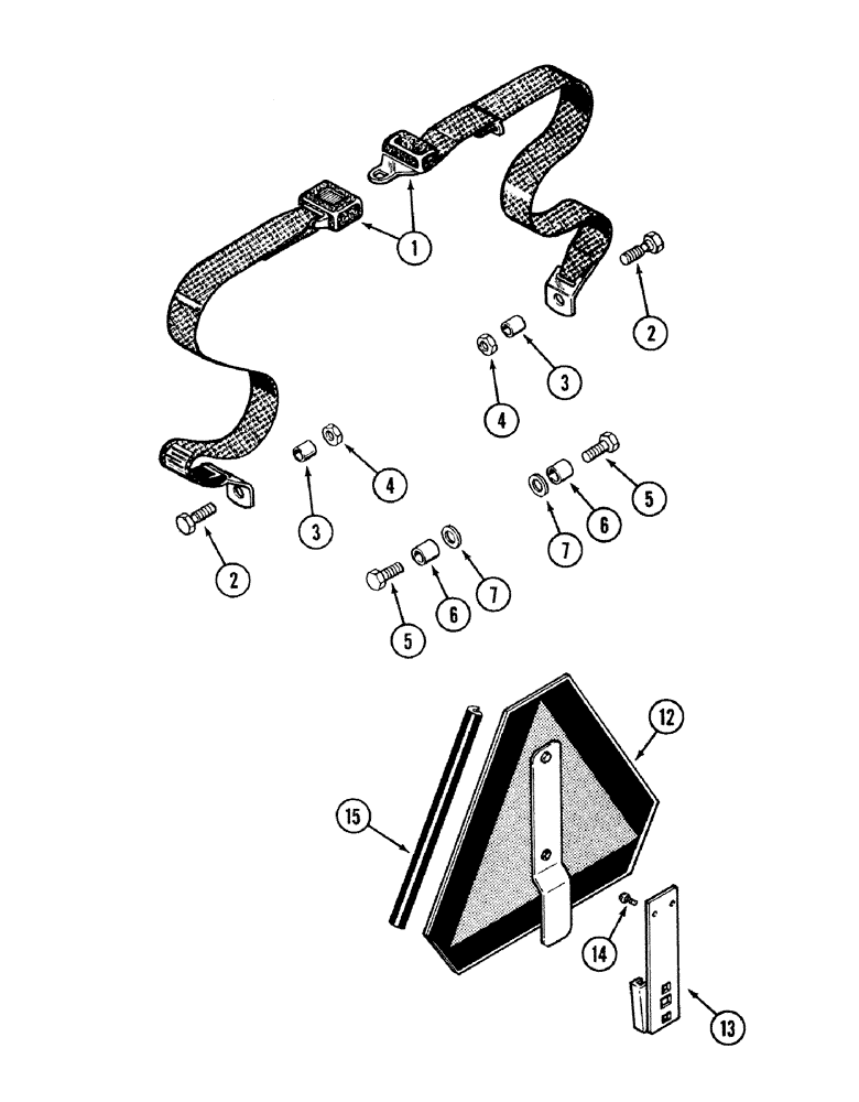 Схема запчастей Case IH 1490 - (T11-1) - SAFETY SEAT BELT (10) - OPERATORS PLATFORM/CAB
