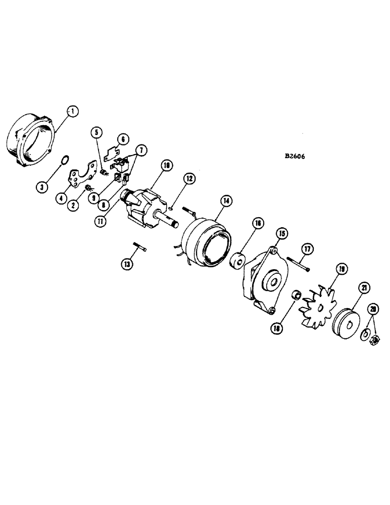 Схема запчастей Case IH 660 - (353A) - PARTS FOR A41090 ALTERNATOR 