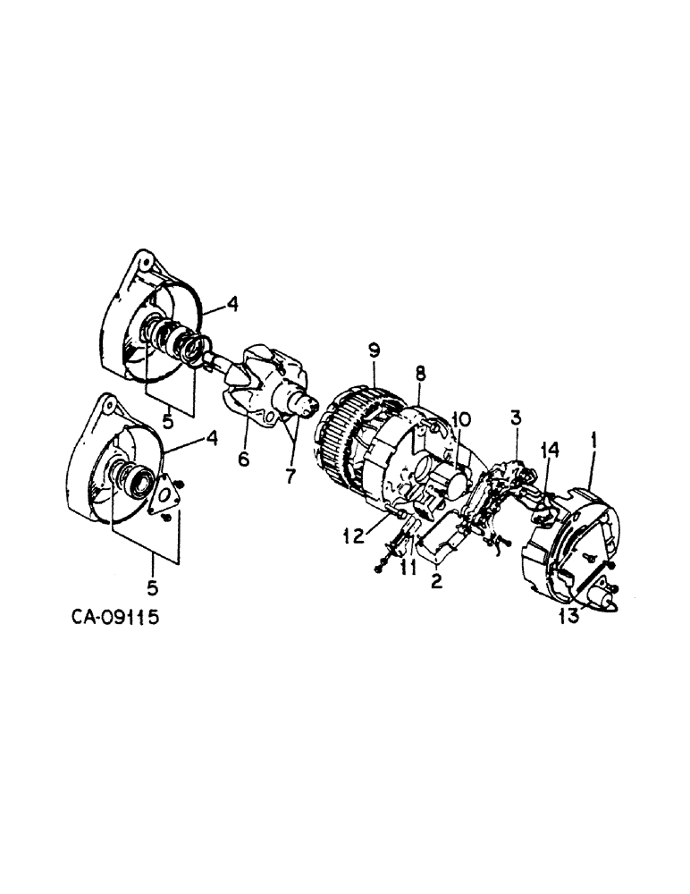 Схема запчастей Case IH 385 - (08-02) - ELECTRICAL, ALTERNATOR, LUCAS A115-45 (06) - ELECTRICAL