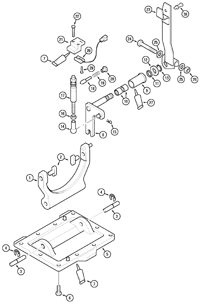 Схема запчастей Case IH CX90 - (06-08) - FORWARD AND REVERSE CONTROLS (06) - POWER TRAIN