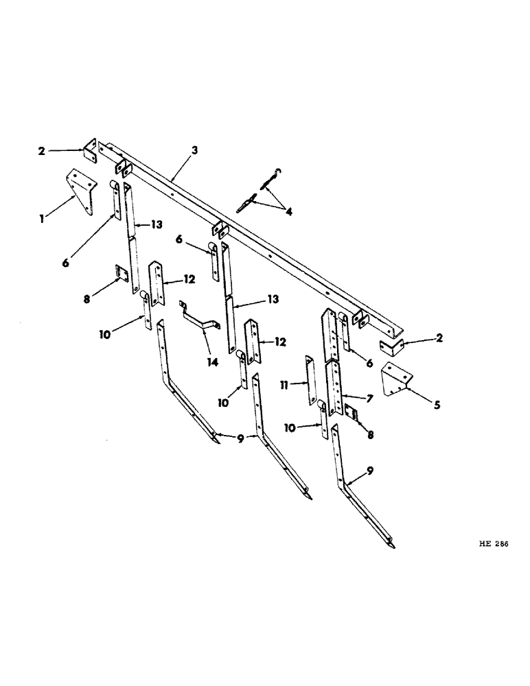 Схема запчастей Case IH 275 - (L-30) - UPPER AND LOWER REAR ENDGATES 