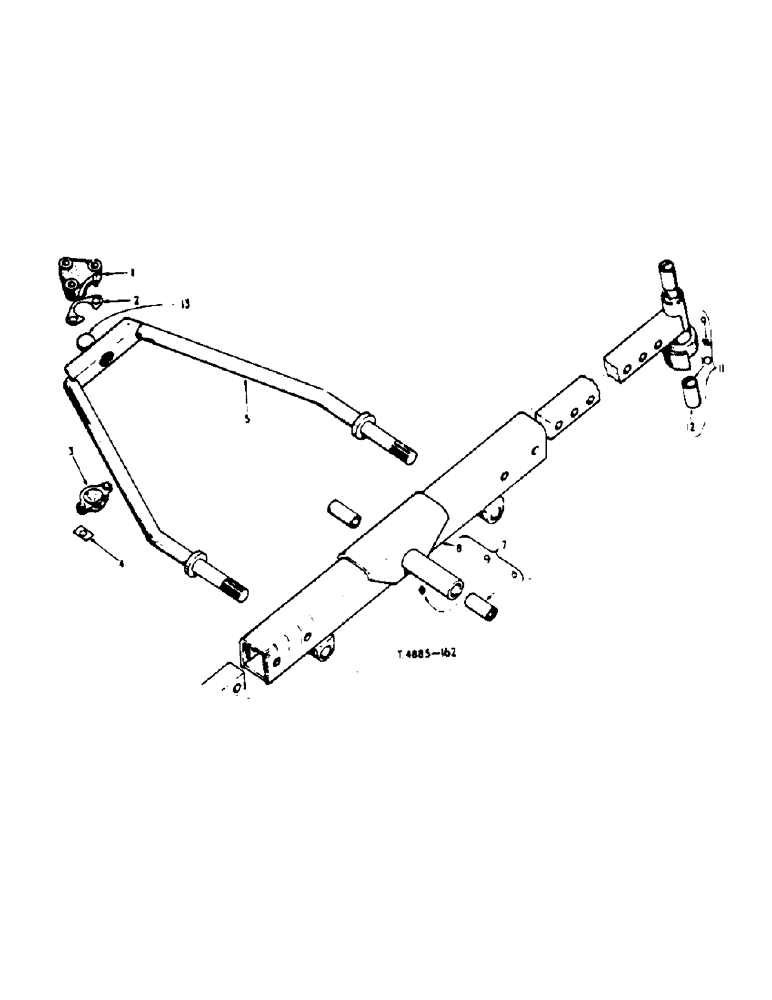 Схема запчастей Case IH 364 - (6-21) - ATTACHMENTS, POWER STEERING AND FRONT AXLE ATTACHMENT, FRONT AXLE, EXTENSION AND STAY ROD Attachments