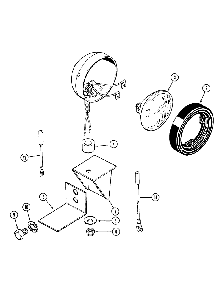 Схема запчастей Case IH 1690 - (S04-1) - UPPER FLOOD LAMP ATTACHMENT, CAB MODELS (06) - ELECTRICAL SYSTEMS