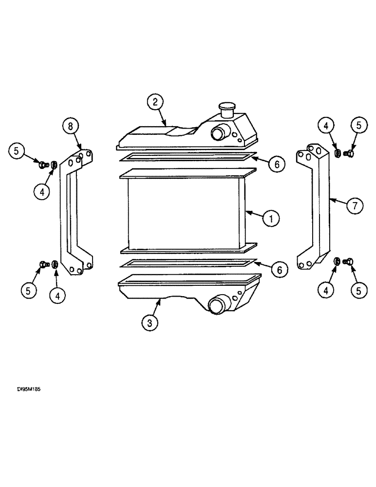 Схема запчастей Case IH 4240 - (2-08) - RADIATOR, JJE0910720 - (02) - ENGINE