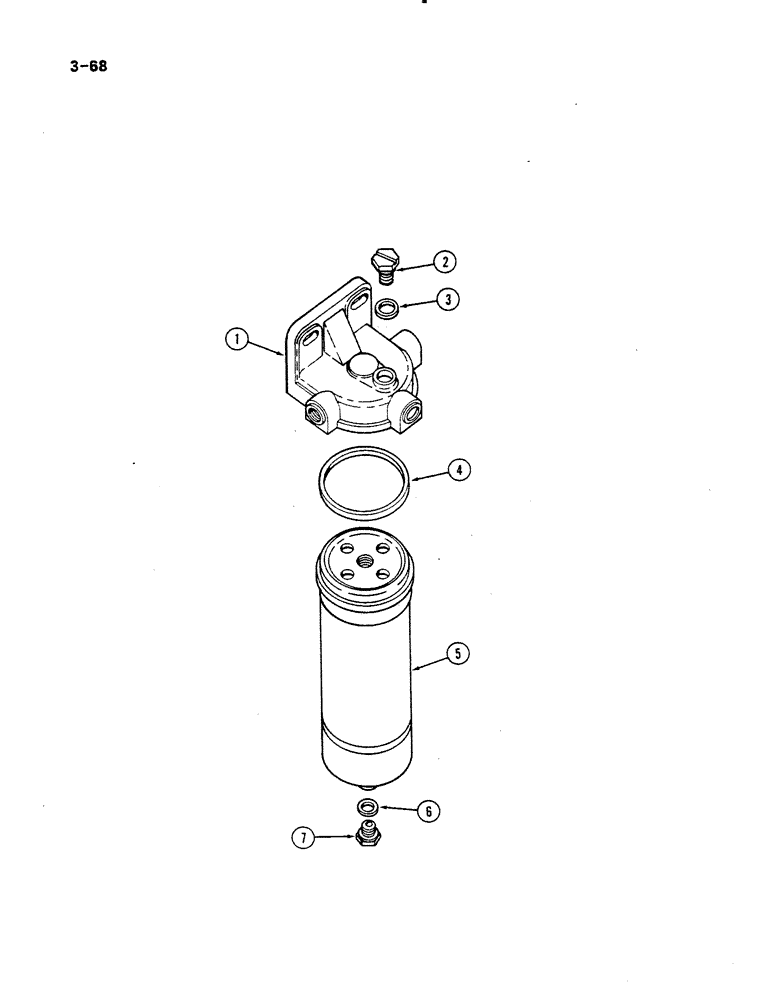 Схема запчастей Case IH 485 - (3-068) - FUEL FILTER 3228064R91 (03) - FUEL SYSTEM