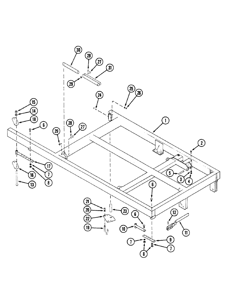 Схема запчастей Case IH RP - (012) - MAIN FRAME 