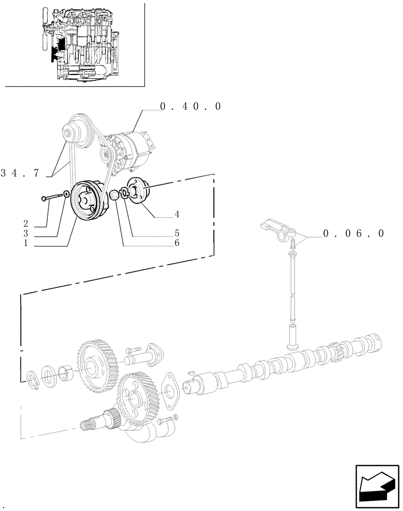 Схема запчастей Case IH 8045.06.406 - (0.08.4) - CAMSHAFT & GEARS (4768846) 