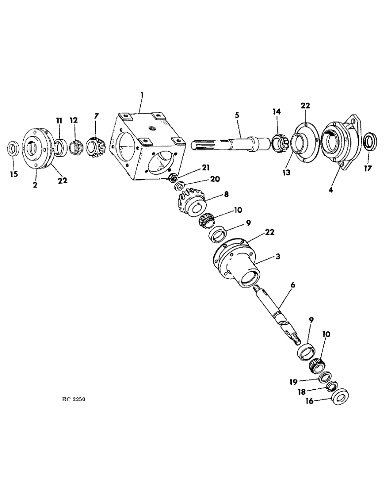 Схема запчастей Case IH 4000 - (07-11) - DRIVE TRAIN, BEVEL GEAR CASE (04) - Drive Train