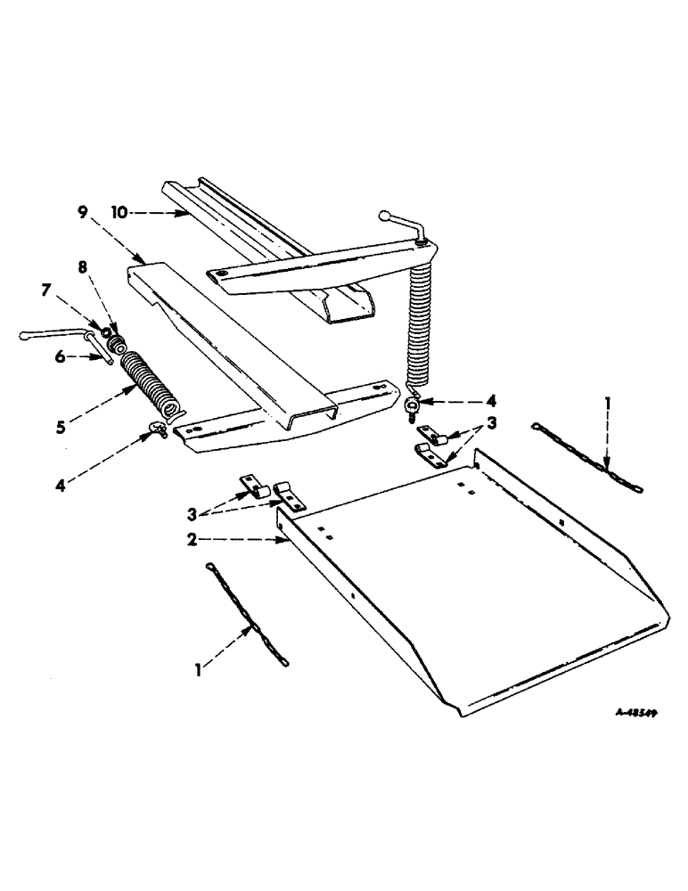 Схема запчастей Case IH 46 - (13) - BALE CHAMBER EXTENSION AND TENSION DEVICE 