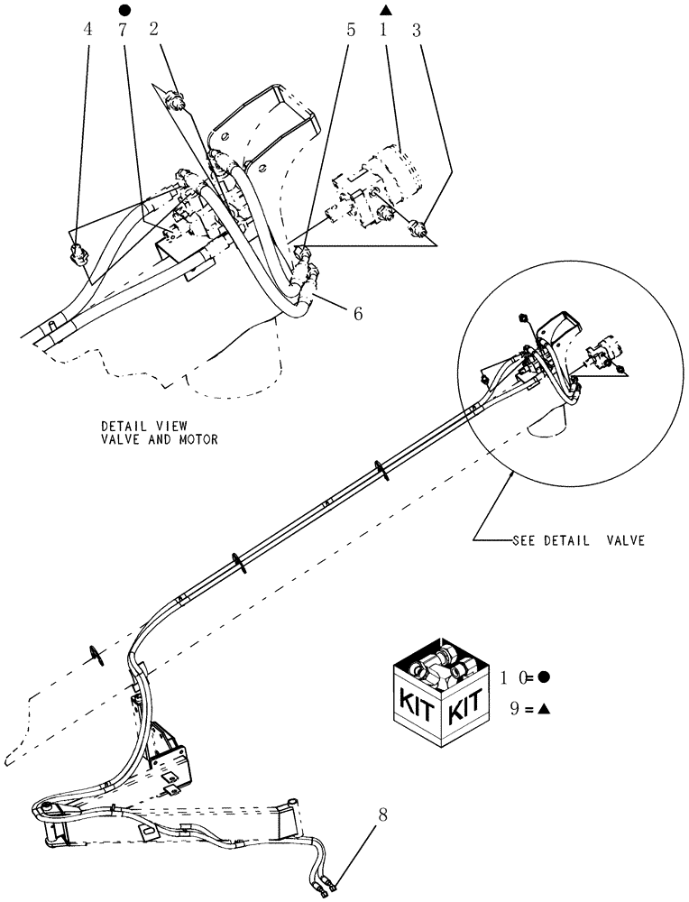 Схема запчастей Case IH ADX2230 - (A.10.A[08]) - AUGER HYDRAULIC COMPONENTS (BSN CBJ0005300) A - Distribution Systems