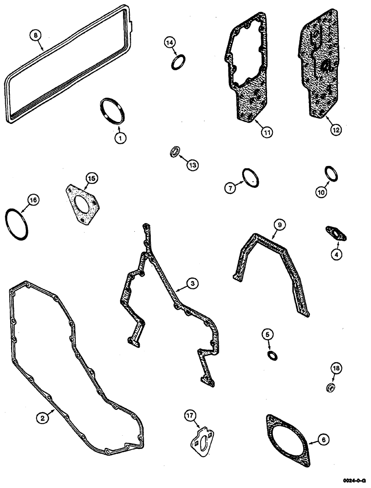 Схема запчастей Case IH 8860 - (10-54) - GASKET KIT (4-390 EMISSIONS CERTIFIED ENGINE) (10) - ENGINE