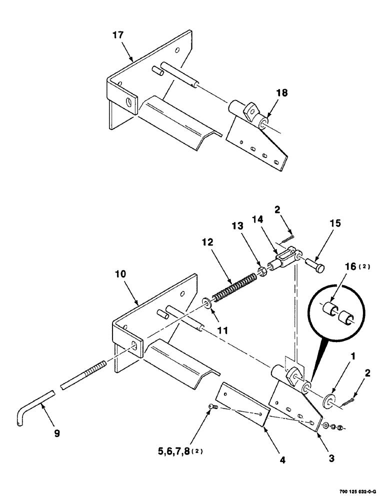 Схема запчастей Case IH 8465 - (6-06) - TWINE CUTOFF ASSEMBLY (14) - BALE CHAMBER