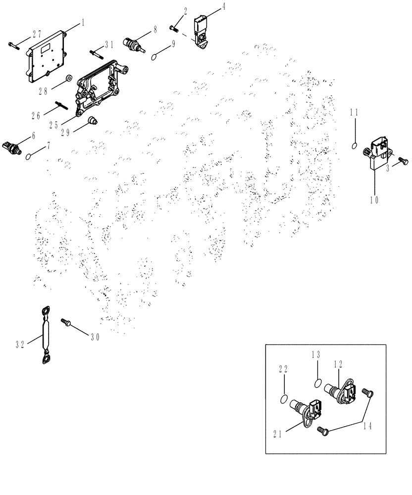 Схема запчастей Case IH MAGNUM 305 - (04-04) - MODULE, ENGINE CONTROL (04) - ELECTRICAL SYSTEMS