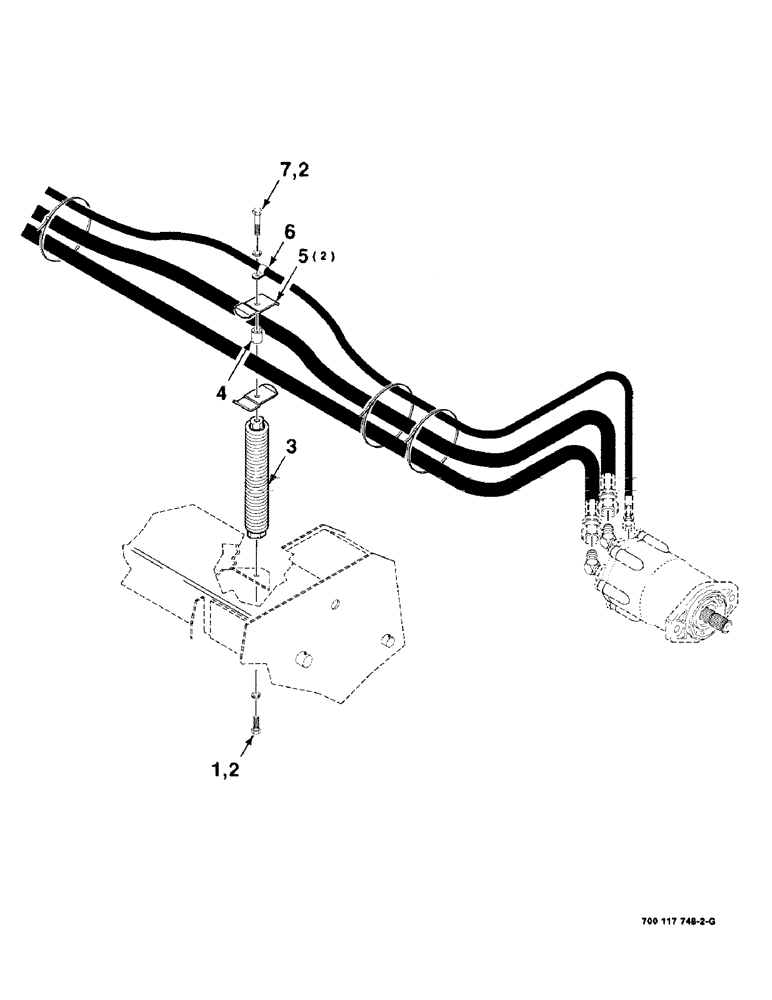 Схема запчастей Case IH 8380 - (8-26) - HYDRAULIC HOSE SPRING SUPPORT STAND (08) - HYDRAULICS