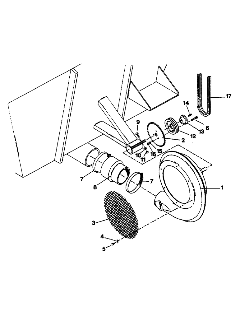 Схема запчастей Case IH AS1502 - (38) - MODEL AS1002 BLOWER MOUNTING (77) - SEEDING/PLANTING