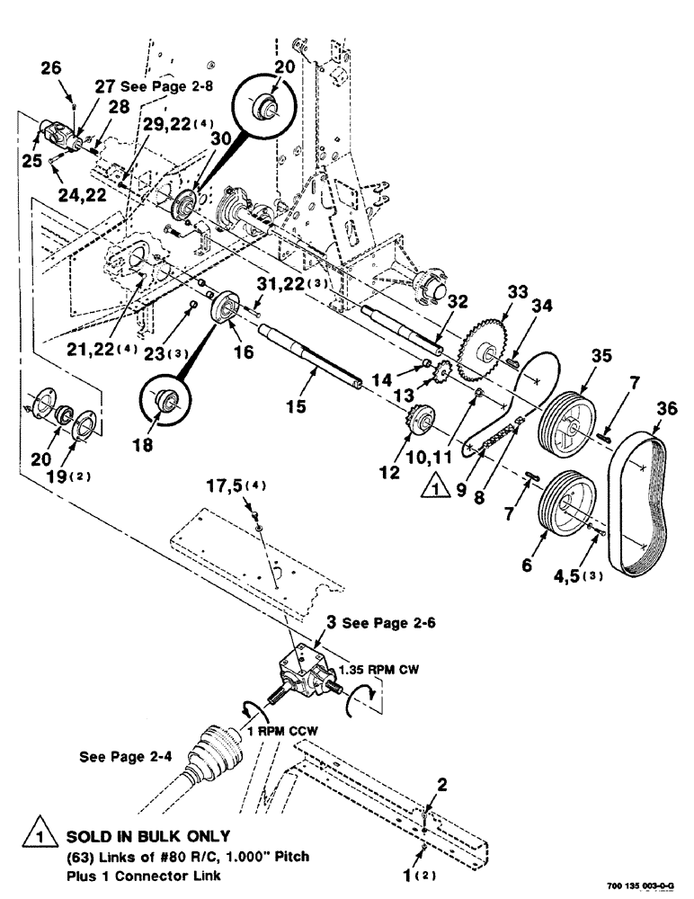 Схема запчастей Case IH 8435 - (2-02) - MAIN DRIVE ASSEMBLY Driveline