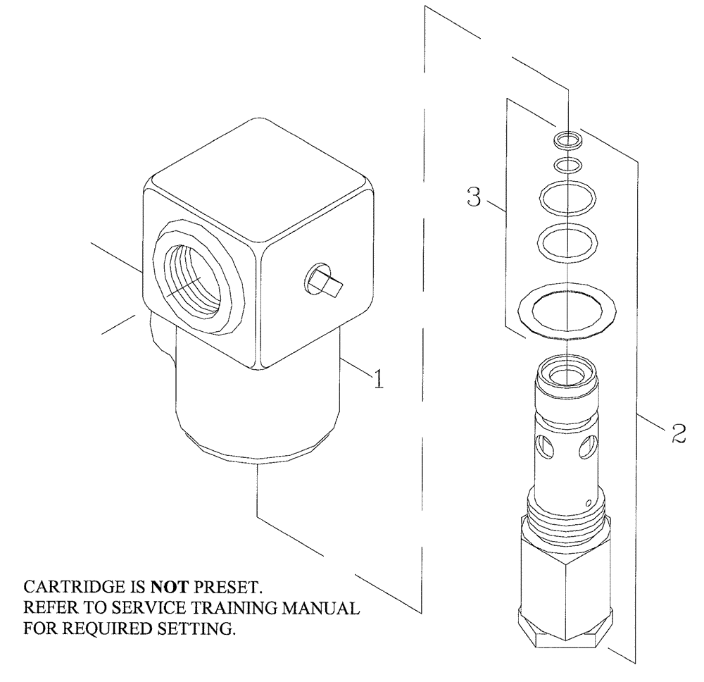 Схема запчастей Case IH 7700 - (B05[21]) - HYDRAULIC RELIEF VALVE Hydraulic Components & Circuits