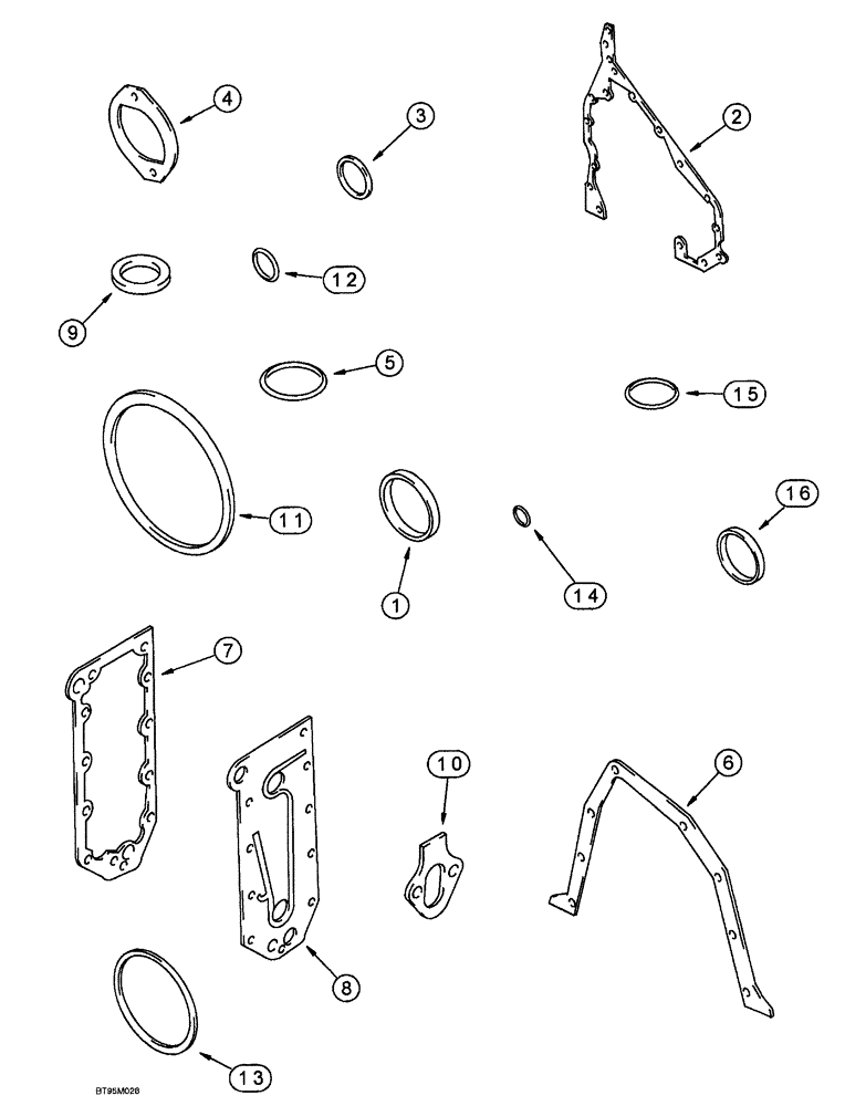 Схема запчастей Case IH SPX4260 - (070) - CYLINDER BLOCK GASKET KIT (10) - ENGINE