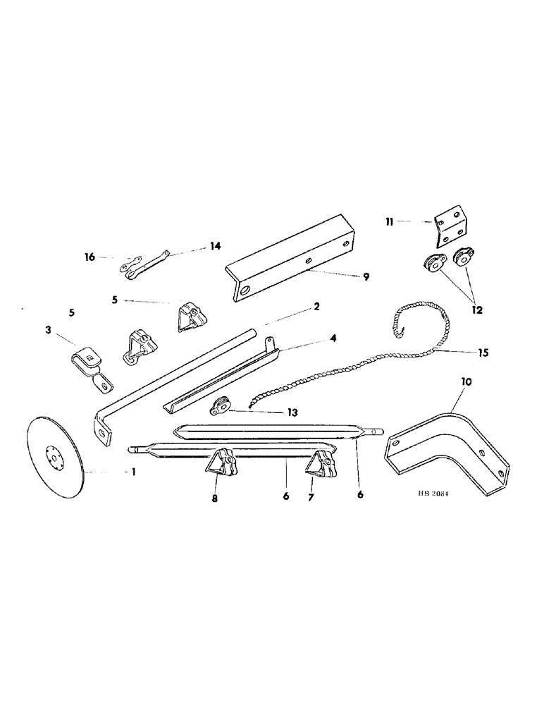 Схема запчастей Case IH 150 - (66) - SINGLE DRILL DISK MARKER ATTACHMENT, FOR USE ON 20X8, 14X10, 16X10, 10X12, 14X12 & 8X18 SIZE DRILLS 