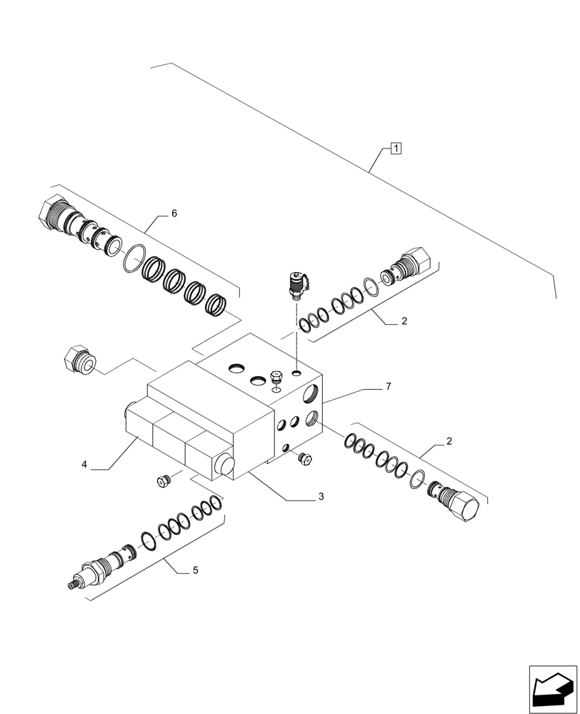 Схема запчастей Case IH A8800 - (35.310.AS[01]) - HYDRAULIC SOLENOID VALVE (TOPPER) (35) - HYDRAULIC SYSTEMS