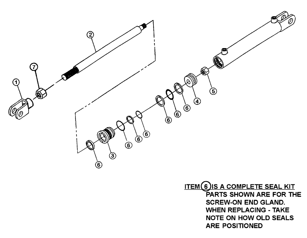 Схема запчастей Case IH PATRIOT XL - (07-009) - HYDRAULIC CYLINDER-HITCH (2" X 6 3/4") 1"DIAROD Cylinders