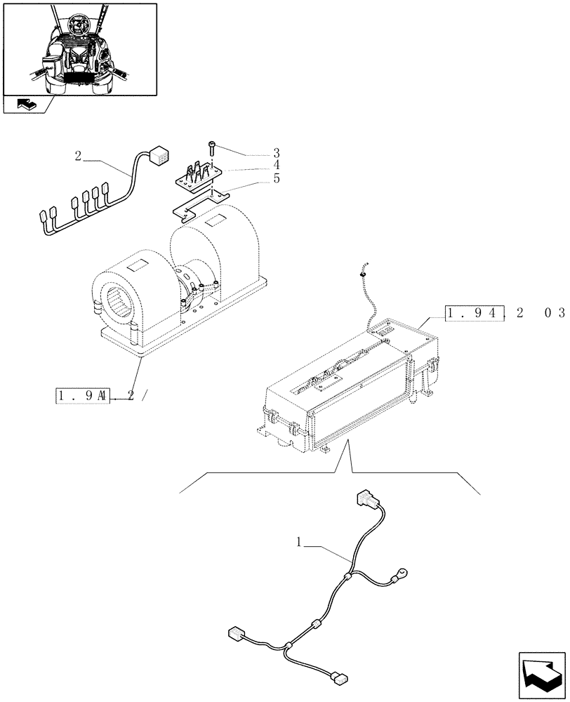 Схема запчастей Case IH MAXXUM 140 - (1.75.4[09]) - AIR CONDITIONING CABLES AND RELATED PARTS (06) - ELECTRICAL SYSTEMS