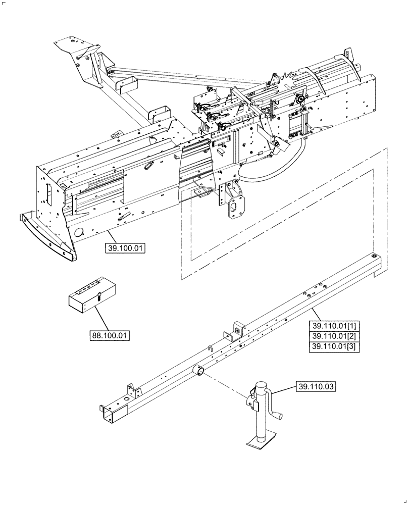 Схема запчастей Case IH SB531 - (00.000.39) - PICTORIAL INDEX , FRAME (00) - GENERAL & PICTORIAL INDEX