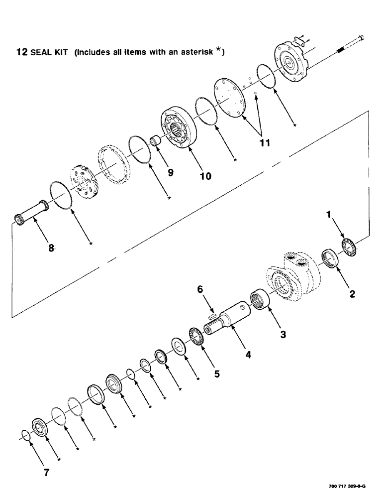 Схема запчастей Case IH 425 - (8-26) - HYDRAULIC MOTOR ASSEMBLY, 700717309 HYDRAULIC MOTOR ASSEMBLY COMPLETE (35) - HYDRAULIC SYSTEMS