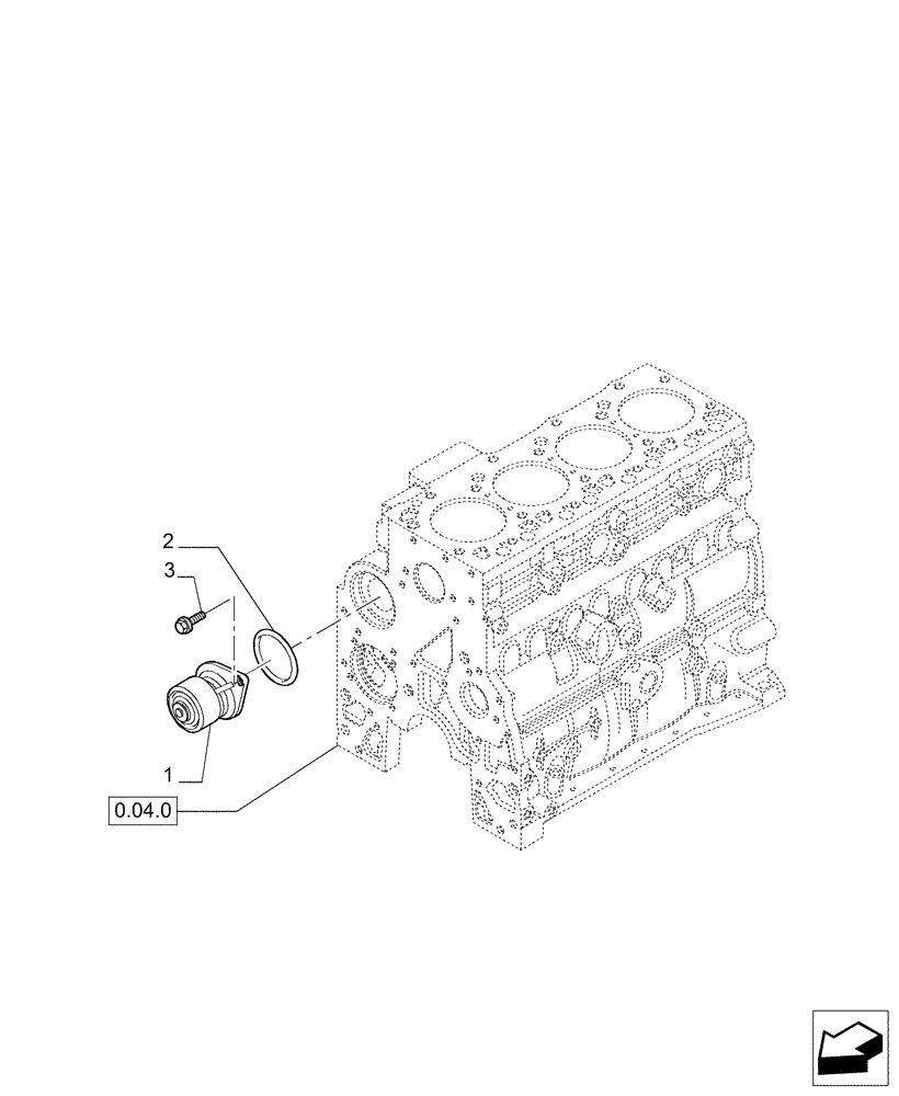 Схема запчастей Case IH P85 - (0.32.0[01]) - WATER PUMP (02) - ENGINE