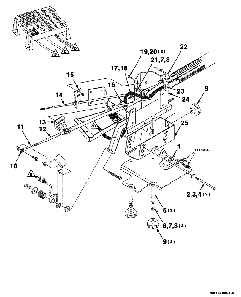 Схема запчастей Case IH 8870 - (04-10) - CONSOLE HEADER CONTROL ASSEMBLY (33) - BRAKES & CONTROLS