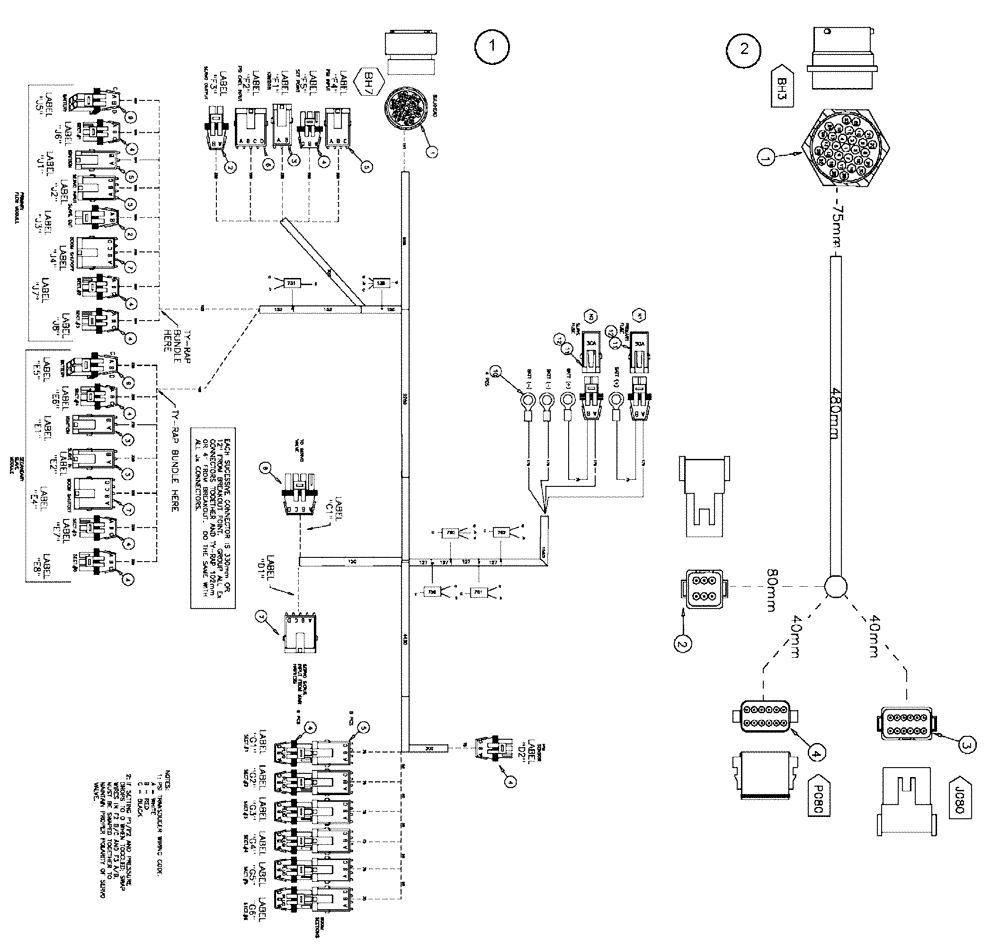 Схема запчастей Case IH SPX4410 - (12-013) - HARNESSES AIM COMMAND (06) - ELECTRICAL