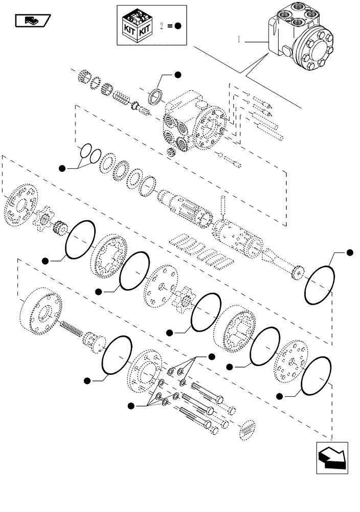 Схема запчастей Case IH MAGNUM 180 - (41.206.01) - STEERING PUMP, ASSEMBLY (41) - STEERING