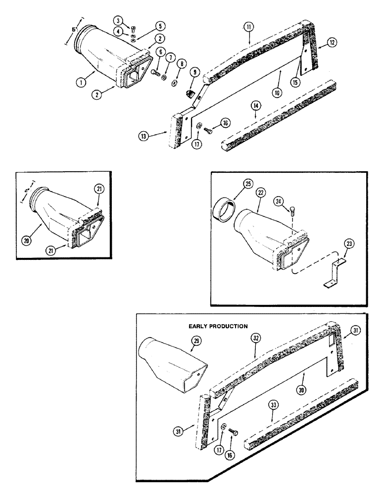 Схема запчастей Case IH 1370 - (014) - AIR CLEANER INTAKE TUBE, (504BDT) DIESEL ENGINE (02) - ENGINE