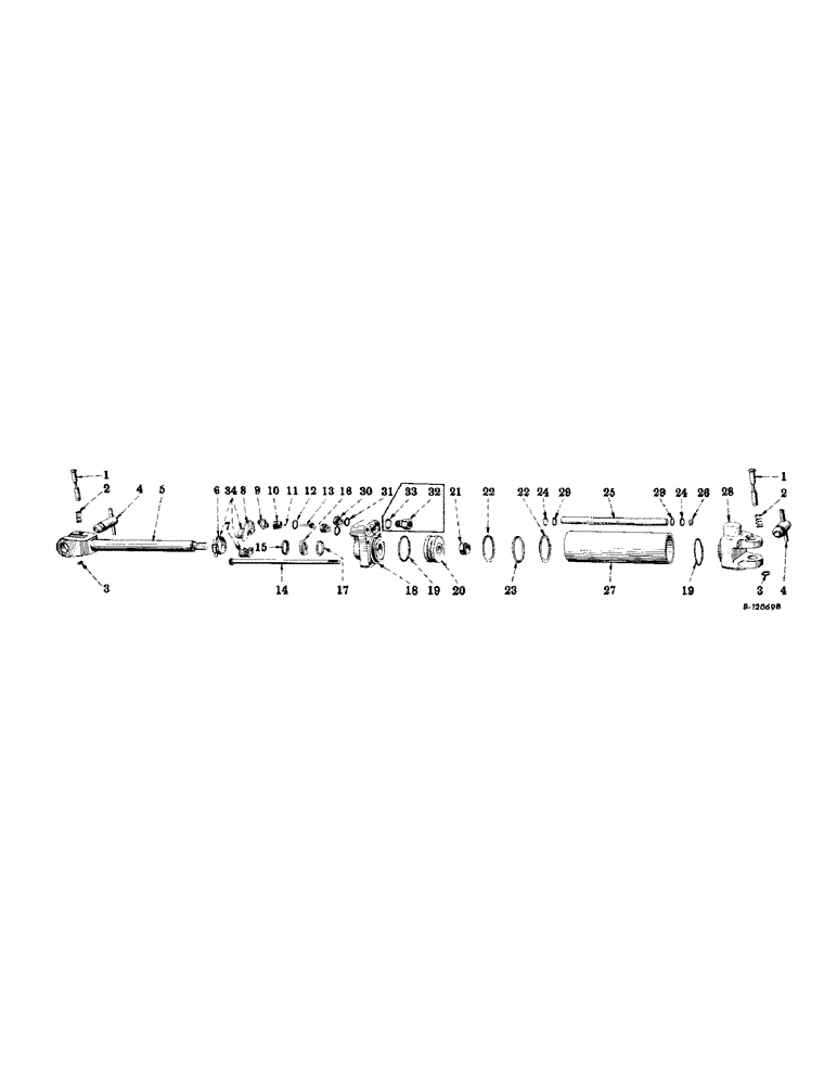 Схема запчастей Case IH HR8-504 - (P-11) - HYDRAULIC CYLINDER 