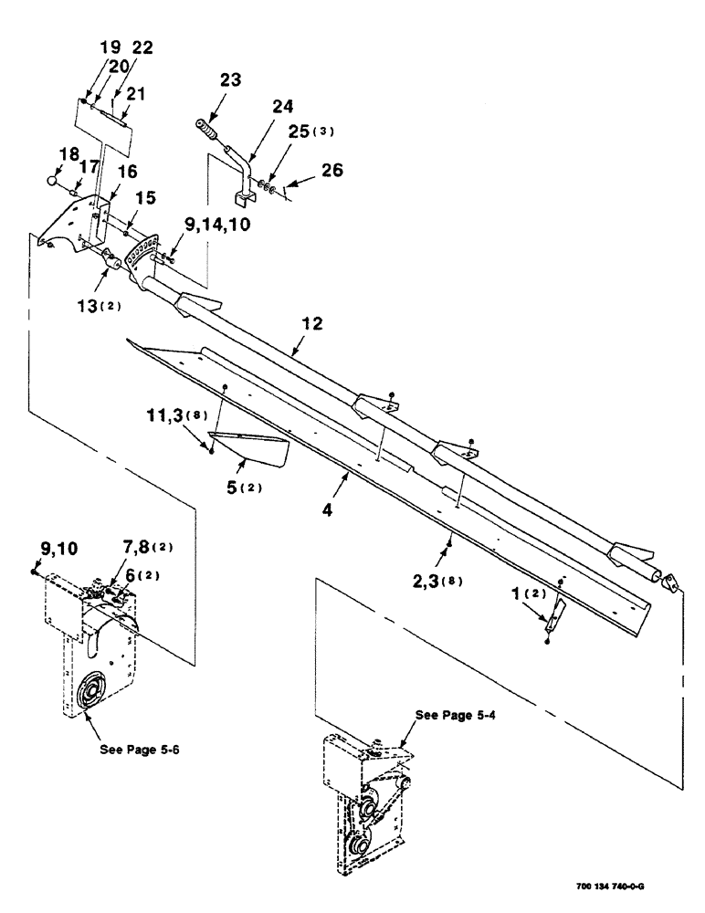 Схема запчастей Case IH SC414 - (5-10) - HAY CONDITIONER DEFLECTOR ASSEMBLY (09) - CHASSIS