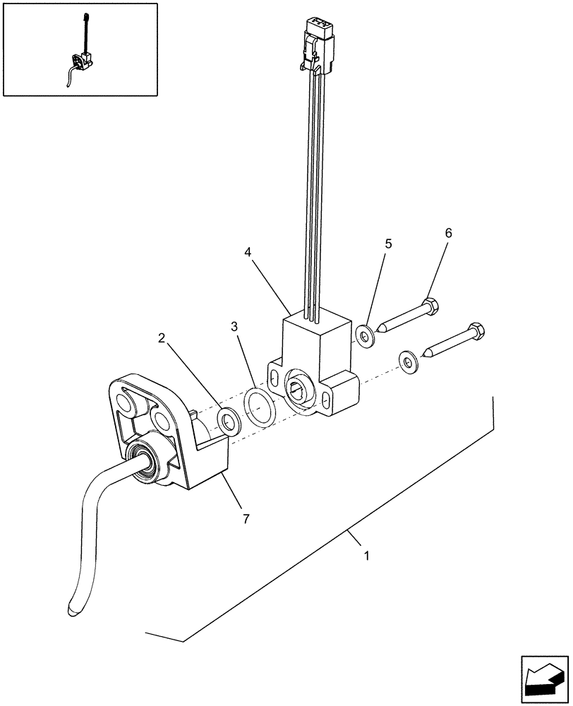 Схема запчастей Case IH 8010 - (55.785.04) - SENSOR, TAILINGS VOLUME (55) - ELECTRICAL SYSTEMS