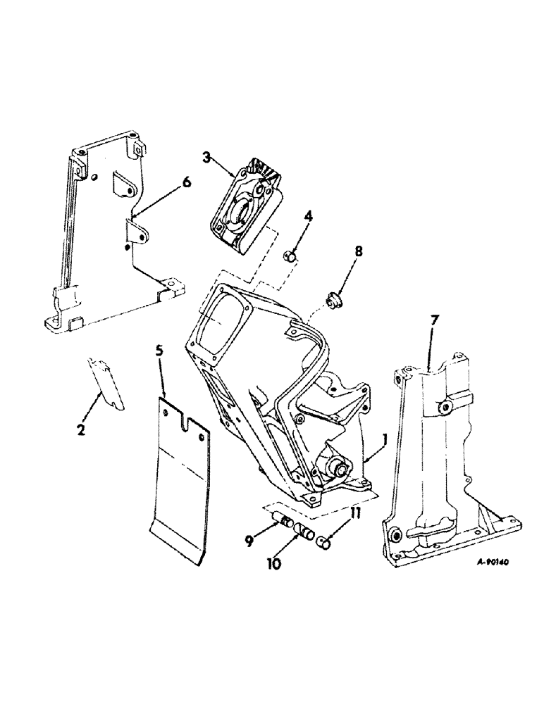 Схема запчастей Case IH 2826 - (13-06) - SUPERSTRUCTURE, STEERING AND GEAR SELECTOR SUPPORTS (05) - SUPERSTRUCTURE