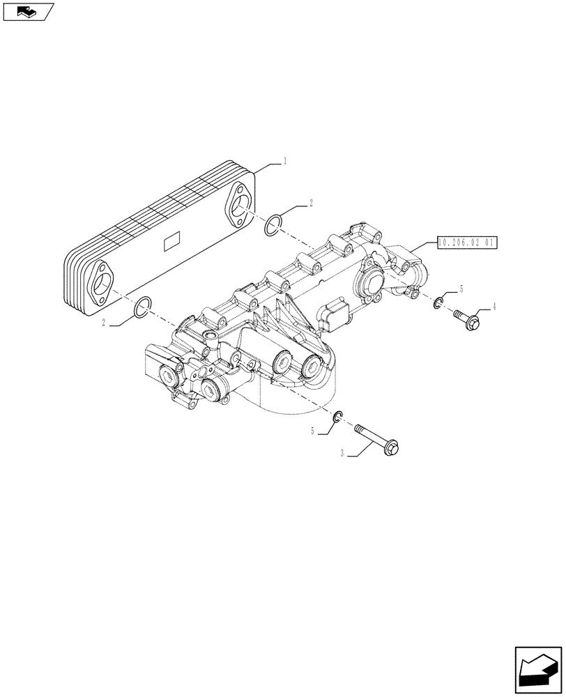 Схема запчастей Case IH F3BFA613C E005 - (10.408.01) - HEAT EXCHANGER (10) - ENGINE