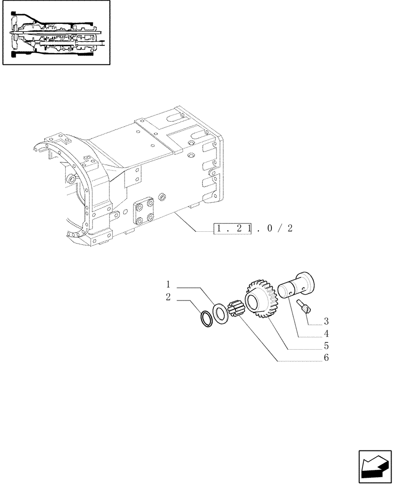 Схема запчастей Case IH JX70U - (1.27.1[01]) - (VAR.271-272-274-276-296) (HI-LO) AND SYNCHRONIZED REVERSING GEAR - 30-40 KM/H - GEARS (03) - TRANSMISSION